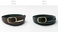 PHADUA / Sizeless Perforated Leather Belt