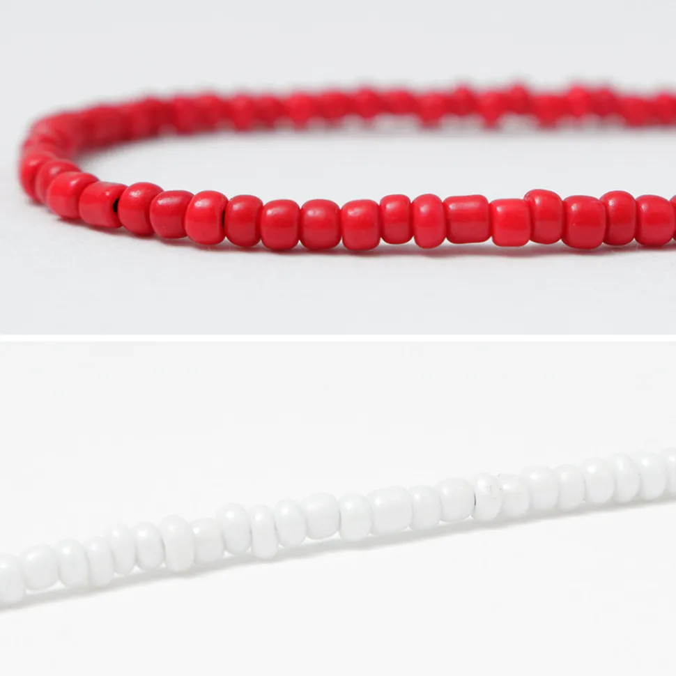 PHADUA / Solid glass bead anklet