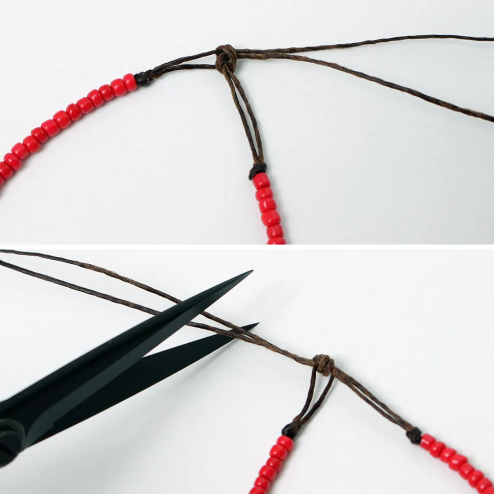 PHADUA / Solid glass bead anklet