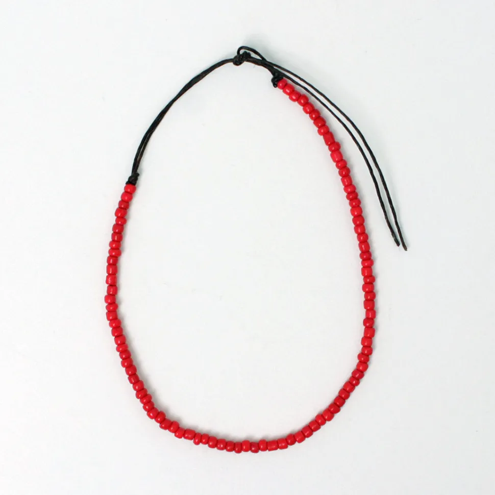 PHADUA / Solid glass bead anklet