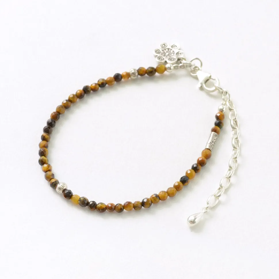 PHADUA / Tiger Eye Beaded Anklet