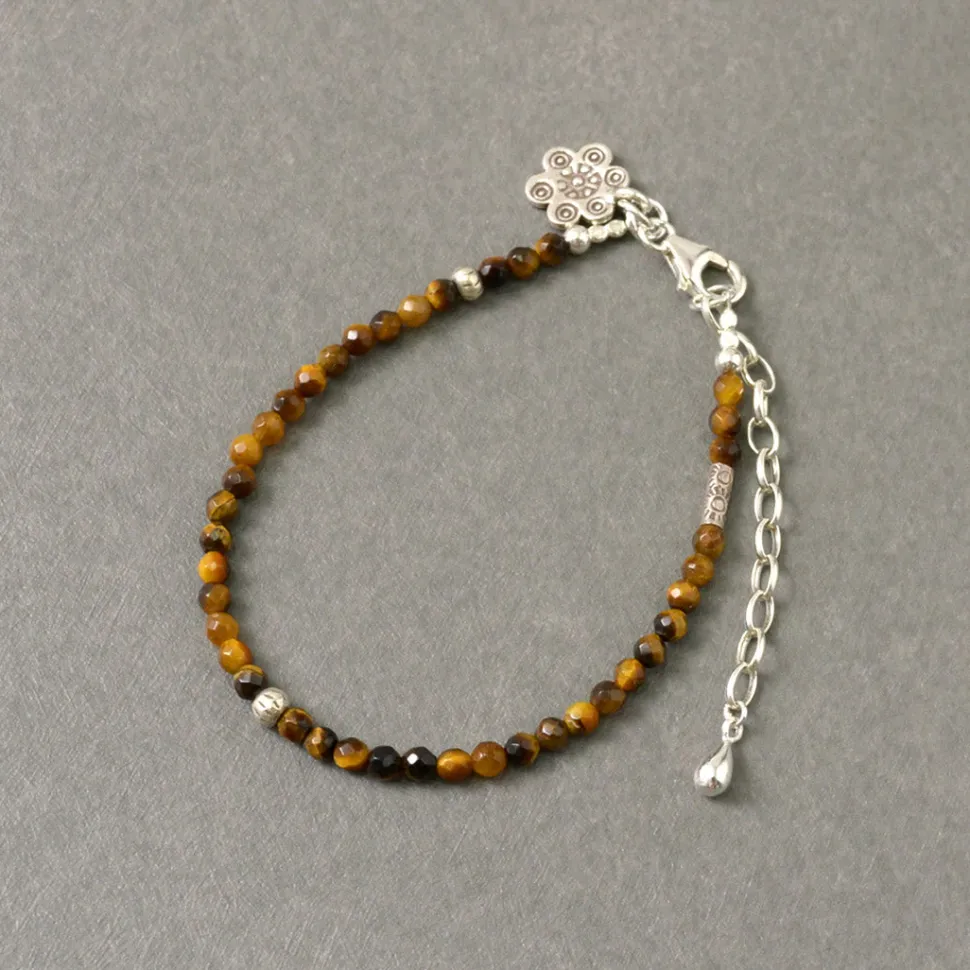 PHADUA / Tiger Eye Beaded Anklet