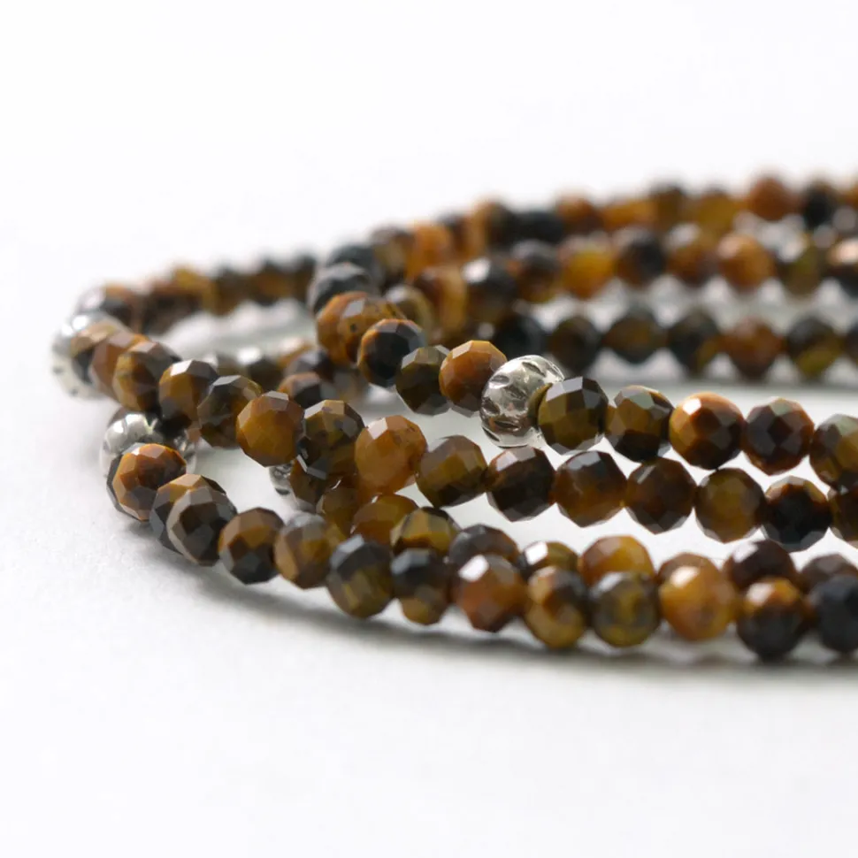 PHADUA / Tiger Eye Beaded Anklet