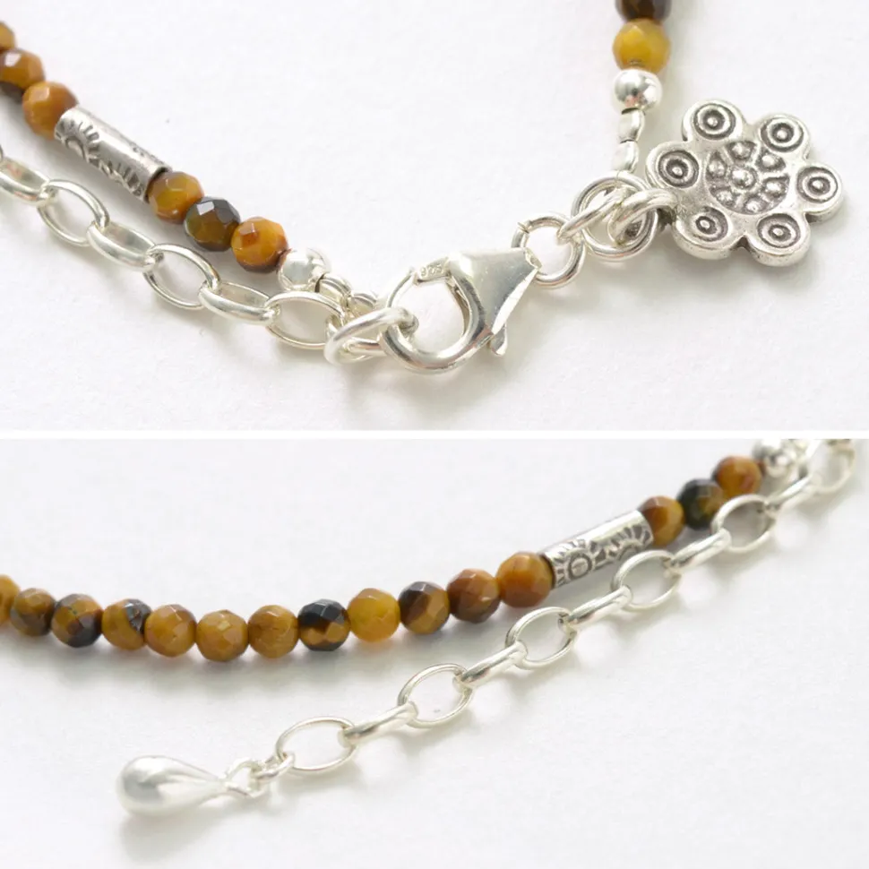 PHADUA / Tiger Eye Beaded Anklet