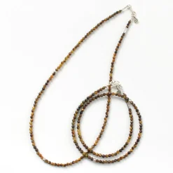 PHADUA / Tiger Eye 3mm Cut Bead Necklace