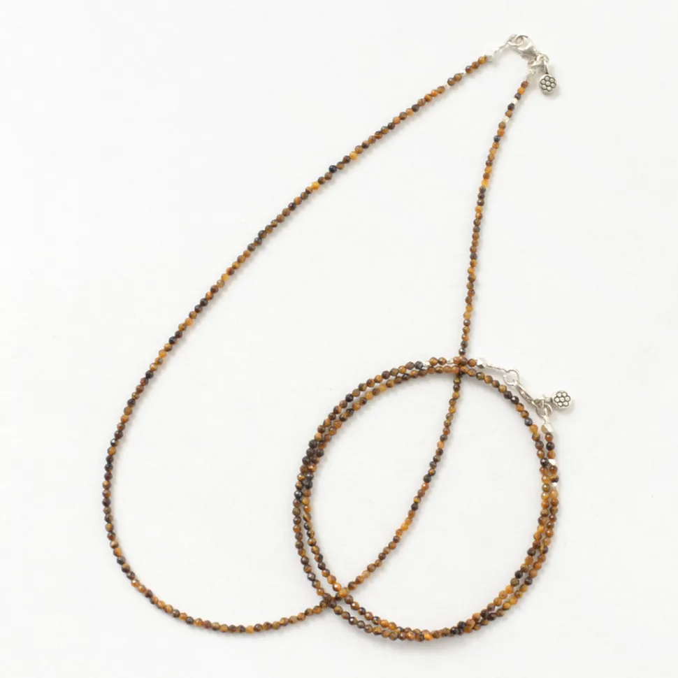PHADUA / Tiger Eye (2mm) Cut Beads Necklace/Anklet