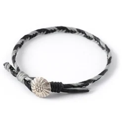 PHADUA / 2-Tone Wax Cord Concho Bracelet