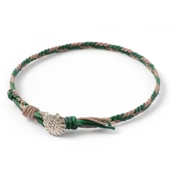 PHADUA / 2-Tone Wax Cord Concho Anklet