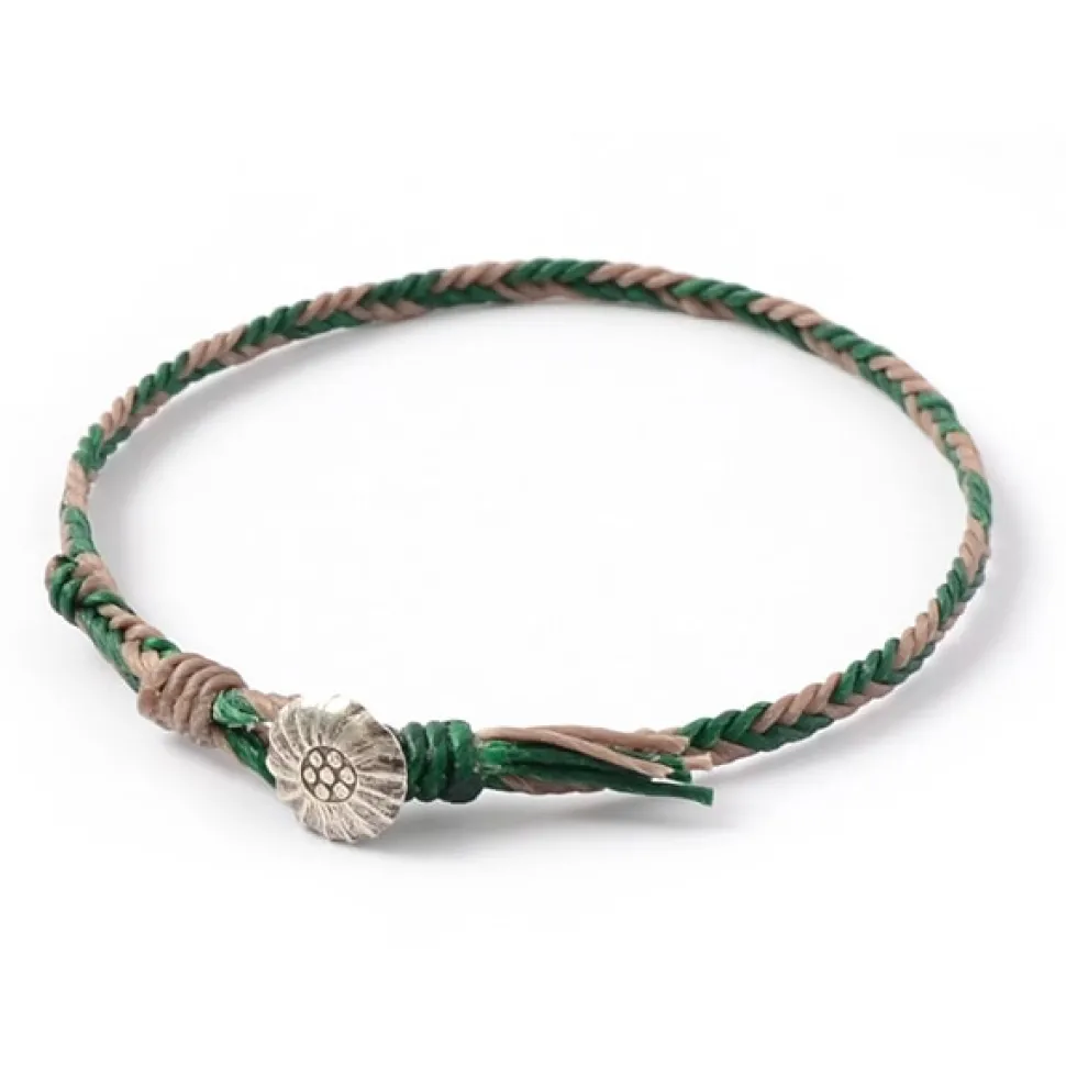 PHADUA / 2-Tone Wax Cord Concho Anklet