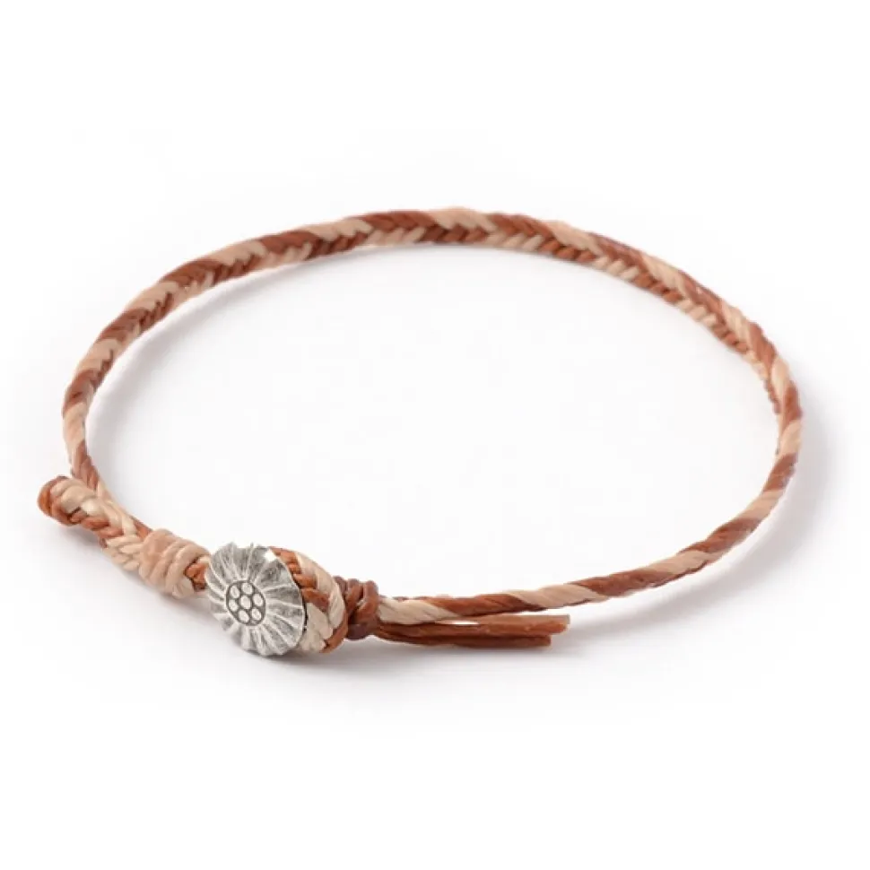 PHADUA / 2-Tone Wax Cord Concho Anklet
