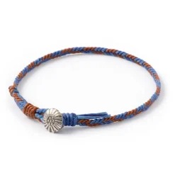 PHADUA / 2-Tone Wax Cord Concho Anklet