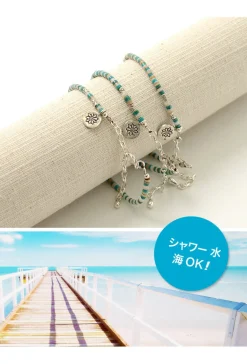 PHADUA / Turquoise and Shell Anklet