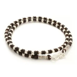 PHADUA / Wax Cord Silver Bracelet
