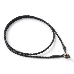 PHADUA / Wax Cord Silver Choker Necklace