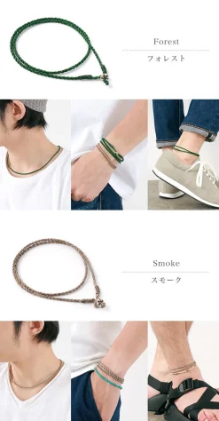 PHADUA / Wax Cord Silver Choker Necklace