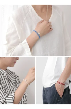 PHADUA / Wax Cord Silver Double-Strand Top Bracelet