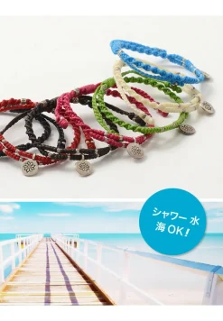 PHADUA / Wax Cord Silver Double-Strand Top Bracelet