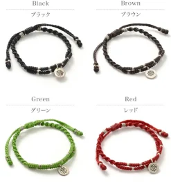 PHADUA / Wax Cord Silver Double-Strand Top Bracelet