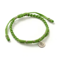 PHADUA / Wax Cord Silver Double-Strand Top Bracelet