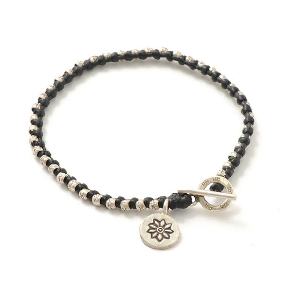 PHADUA / Wax Cord Silver Series Bracelet