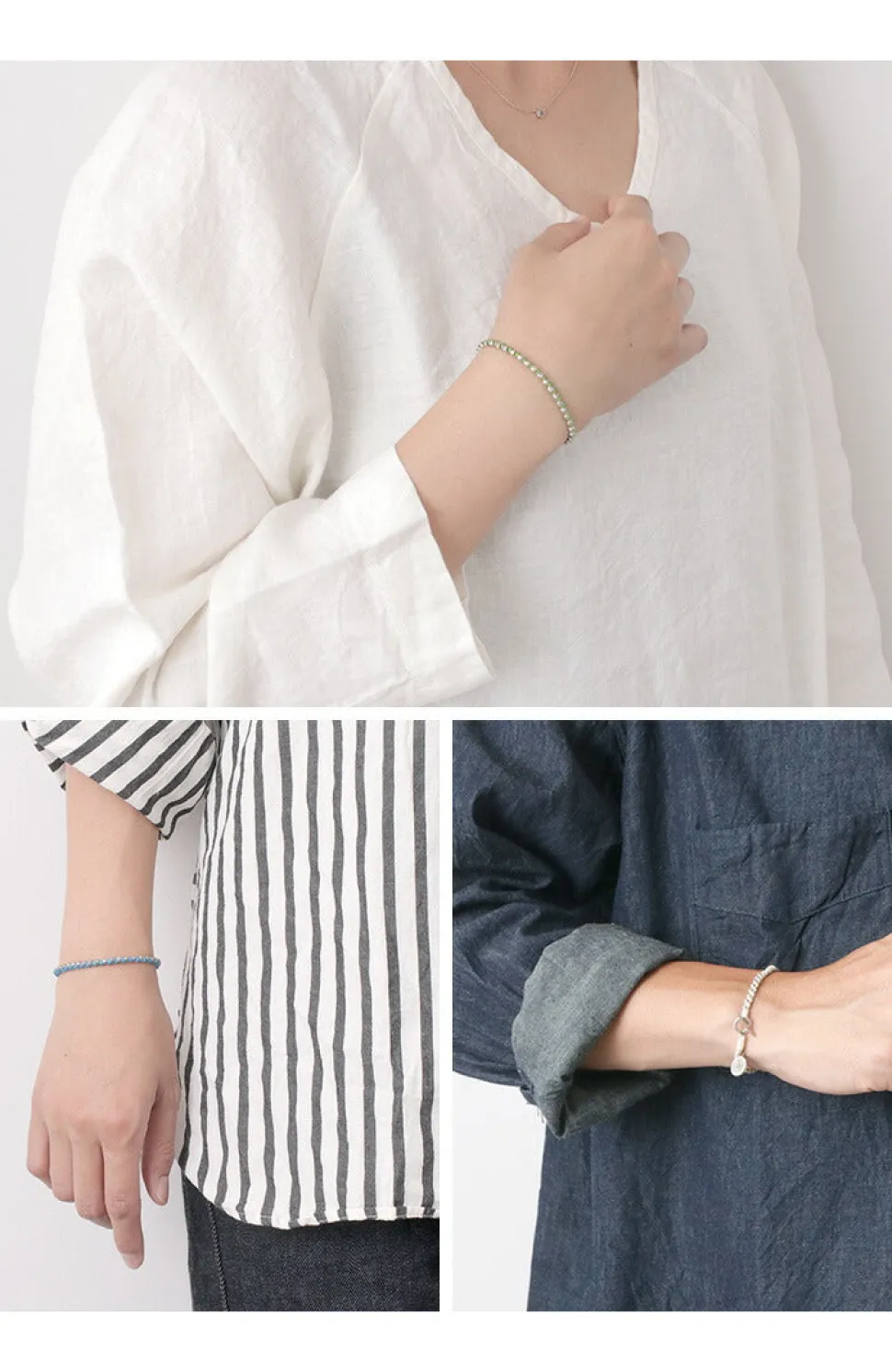 PHADUA / Wax Cord Silver Series Bracelet