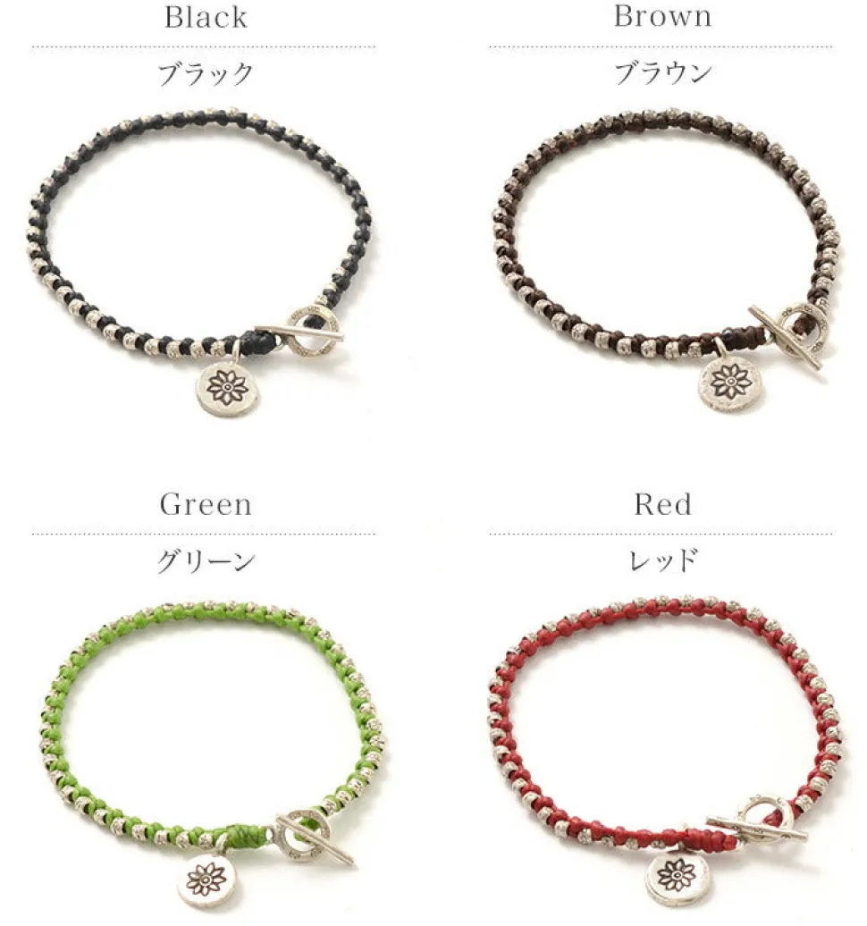 PHADUA / Wax Cord Silver Series Bracelet