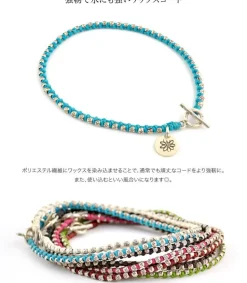 PHADUA / Wax cord silver series anklet