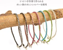 PHADUA / Wax cord silver series anklet