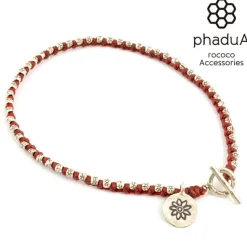 PHADUA / Wax cord silver series anklet