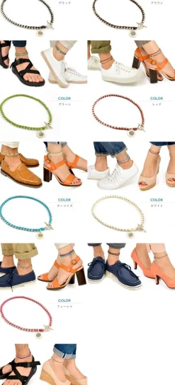 PHADUA / Wax cord silver series anklet