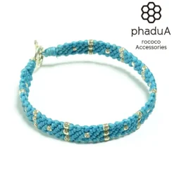 PHADUA / Wax Cord Silver Triple-Strand Bracelet