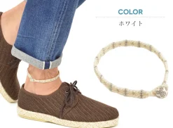 PHADUA / Wax Cord Silver Triple Anklet