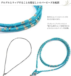 PHADUA / Wax Cord Silver Wrap Bracelet/Anklet