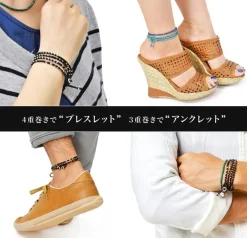 PHADUA / Wax Cord Silver Wrap Bracelet/Anklet