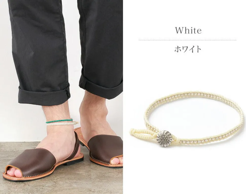 PHADUA / Wax cord single strand concho anklet