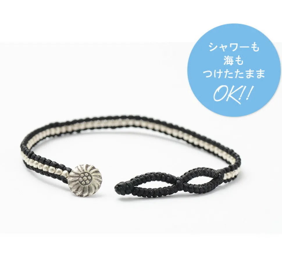 PHADUA / Wax cord single strand concho anklet