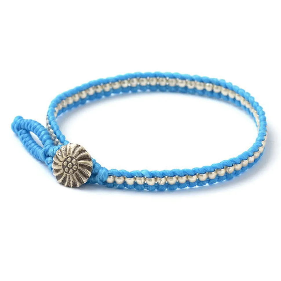 PHADUA / Wax cord single strand concho anklet