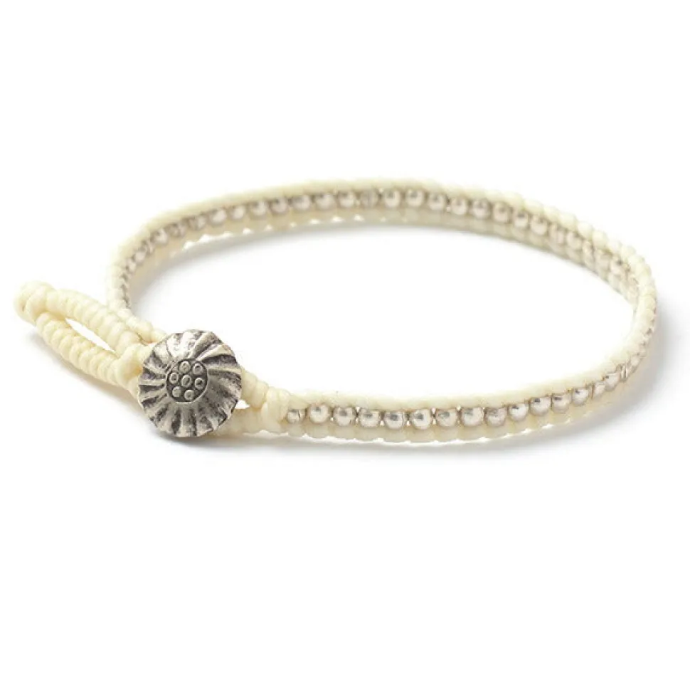 PHADUA / Wax cord single strand concho anklet