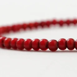 phaduA / White Heart Antique Glass Bead Necklace