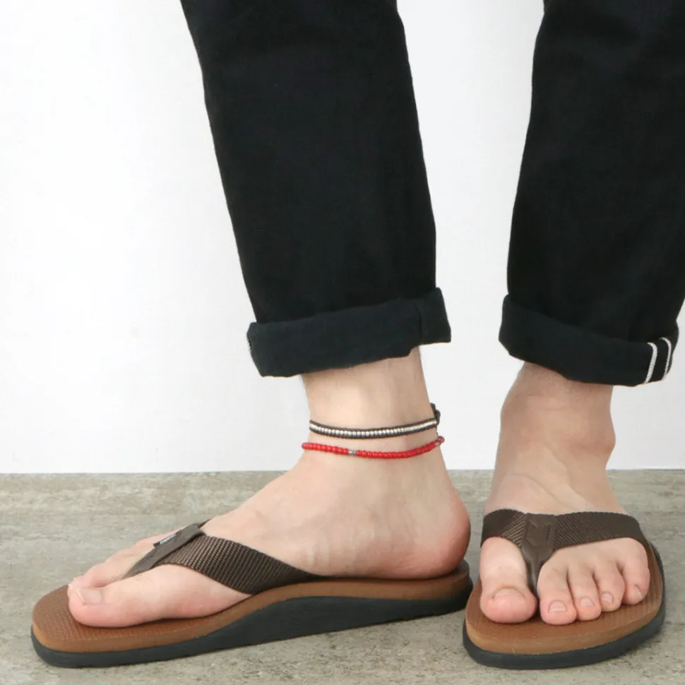 PHADUA / White Heart Beaded Anklet