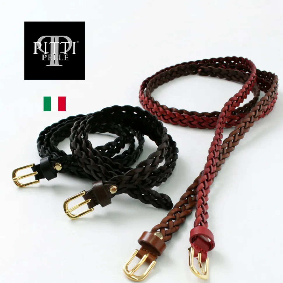 PITTI PELLE / Mesh Leather Belt 15mm width