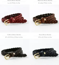 PITTI PELLE / Mesh Leather Belt 15mm width