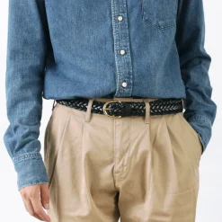 PITTI PELLE / Mesh Leather Belt 30mm width