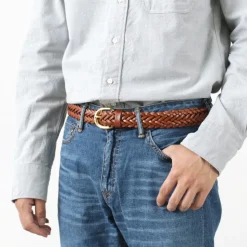 PITTI PELLE / Mesh Leather Belt 30mm width