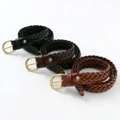 PITTI PELLE / Mesh Leather Belt 30mm width