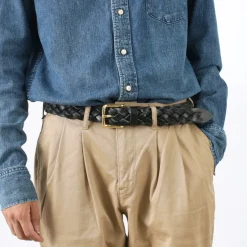 PITTI PELLE / Mesh Leather Belt 35mm width 4mm thick