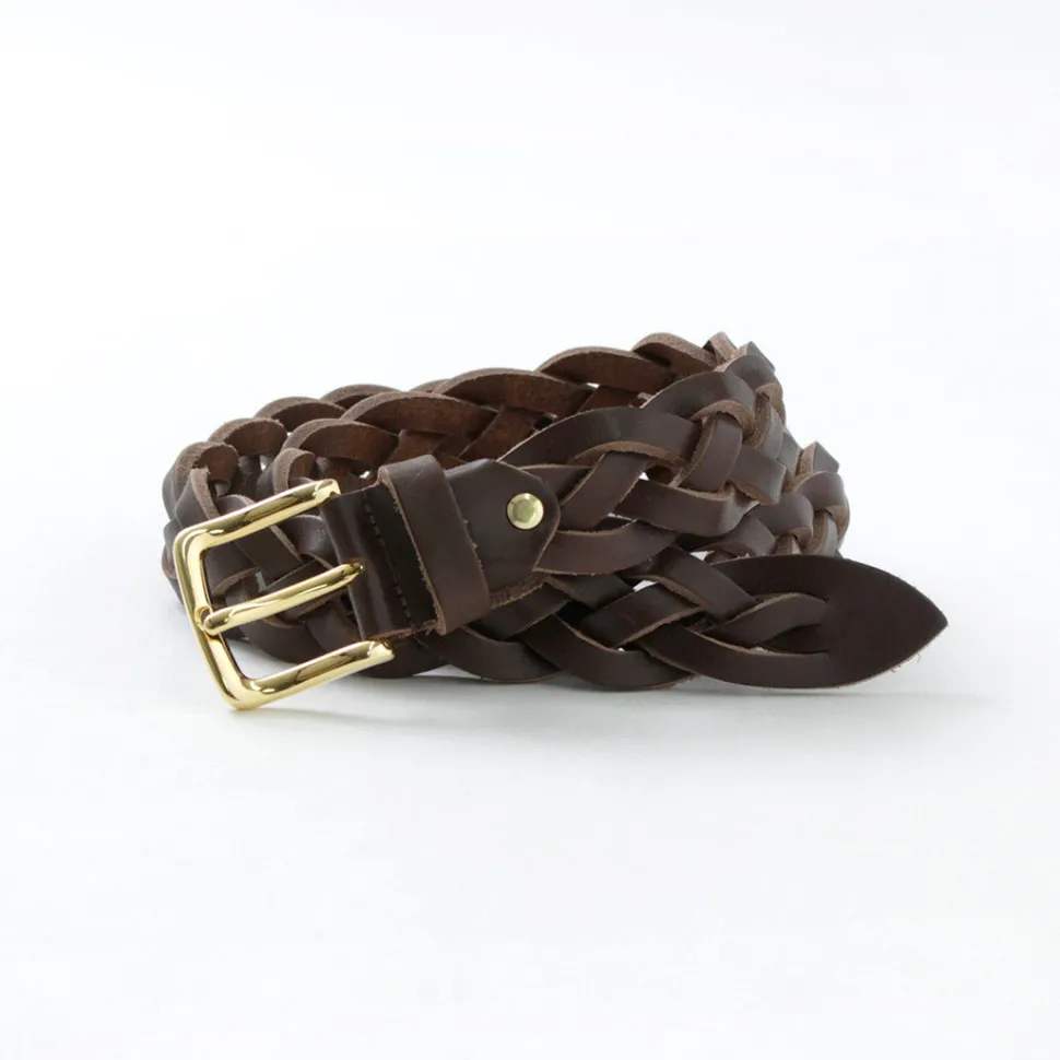 PITTI PELLE / Mesh Leather Belt 35mm width 4mm thick