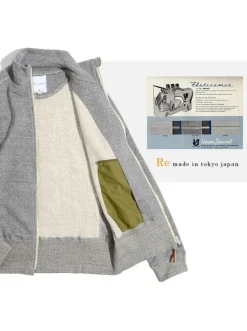 RE MADE IN TOKYO JAPAN / Classic sweatshirt stand-up collar blouson