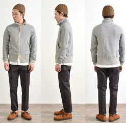 RE MADE IN TOKYO JAPAN / Classic sweatshirt stand-up collar blouson