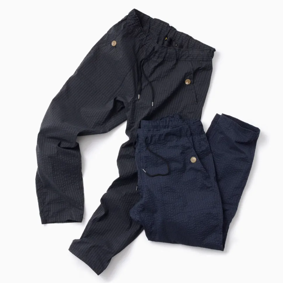 RE MADE IN TOKYO JAPAN / Coded COOLMAX seersucker ankle trousers